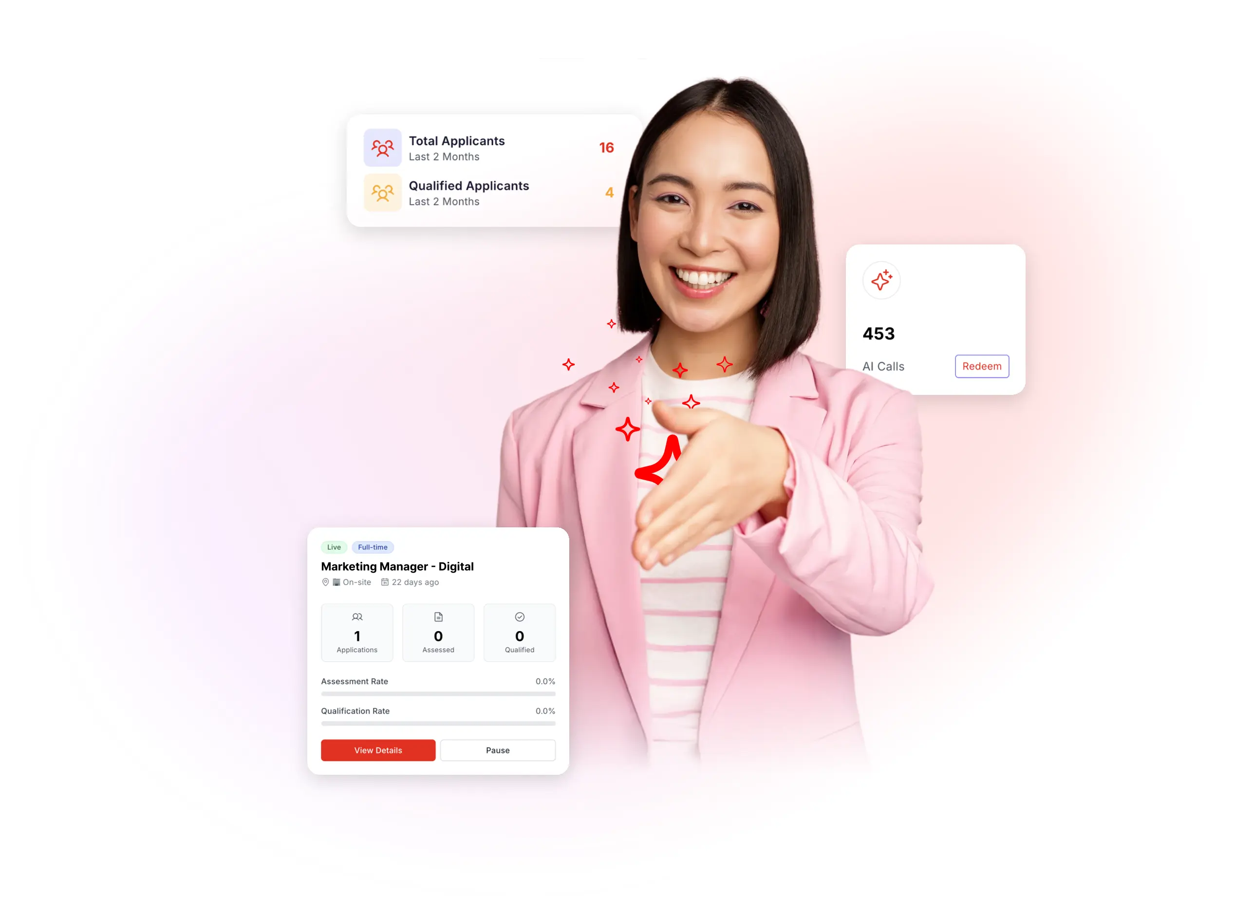 Illustration of AI-powered recruitment